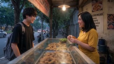[AI Generated] Roni & Bu Ratni - Street Food Vendor